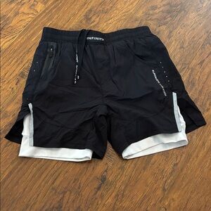 Alphalete Infinity Speed Shorts 5.5” black, lined, medium